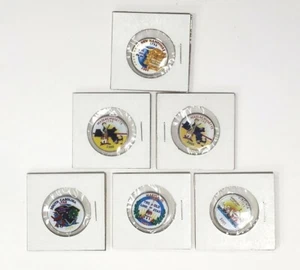 All 5 (+1) Year 2000 Uncirculated Colorized Statehood Quarters - Picture 1 of 7