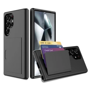 Samsung Galaxy S25 S24 Plus Ultra Case Premium Card Holder, Slim & Tough Design! - Picture 1 of 4
