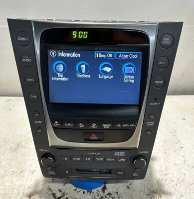 2007-2010 LEXUS GS450H NAVIGATION UNIT DISPLAY W/ RADIO 86120-30F80 86111-30A30 - Image 1 of 4