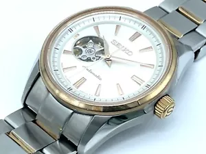 SEIKO PRESAGE Automatic Watch 4R38-00S0 Open heart Silver Dial 42mm EXCELLENT - Picture 1 of 20