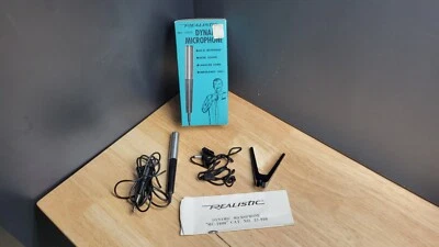 VTG REALISTIC MC-1000 Dynamic Microphone  Desk Stand Lavalier Original Box 626 - Image 1 of 4