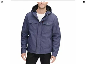 Levi's Sherpa Lined Military Trucker Jacket Mens 3XLT Blue Water Resistant - Picture 1 of 4