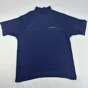 Speedo Rash Vest Mens Large Blue Surf Beach Shirt Guard Swimming UPF - Picture 1 of 10
