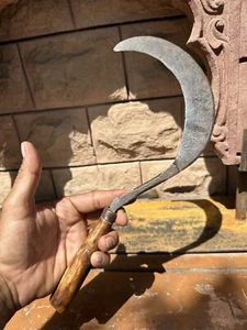 1700’Ancient Old Iron Hand Carved Rare Tribal Hunting Dagge Rare Handle - Picture 1 of 11