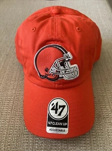 New Cleveland Browns '47 Brand NFL Clean Up Adjustable Strapback Hat Dad Cap - Picture 1 of 5