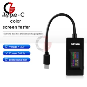 USB Type-C Current Voltage Charging Capacity Meter Tester Multimeter 4-30V 0-6.5 - Picture 1 of 20