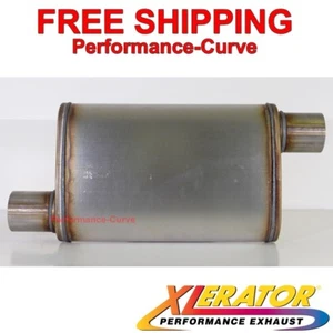 Xlerator Performance Muffler Stainless Steel 2.5" O/O 4x9 Oval - XS1236 - Picture 1 of 4