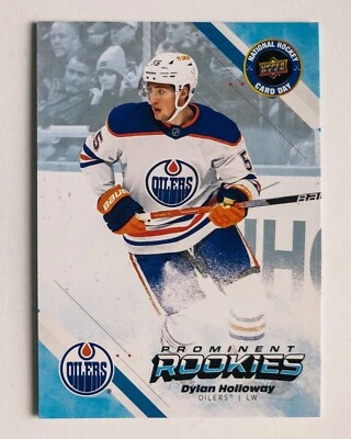 DYLAN HOLLOWAY 2023 Upper Deck National Hockey Card Day Rookie #NHCD-10 Oilers - Image 1 of 2