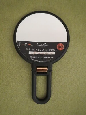 Danielle Creations 10X Espejo Portátil Acabado Suave al Tacto Espejo Negro, PLEGABLE Foto 1 de 4