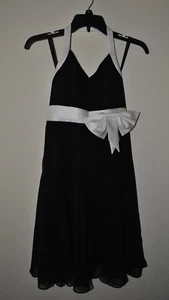Alfred Angelo Black and Ivory Bridesmaid Formal Dress Sz 14J 7063JB G02 668124 - Picture 1 of 7