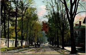 View on Nesmith Street, Lowell MA c1909 Vintage Postcard P75 - Picture 1 of 2