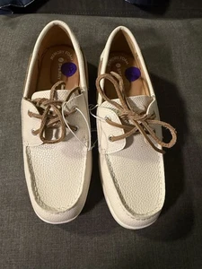 Sperry Women's Whale fish Boat Shoes~Sz 8.5~Ivory / Tan~ - Picture 1 of 7