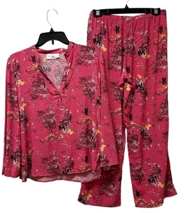 Ensemble pyjama rayonne léger imprimé challis pagode Natori taille S NEUF - Photo 1/11