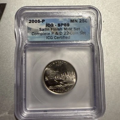 2005-P Minnesota Satin Finish Quarter ICG SP69  - Image 1 of 4