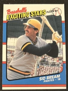 1987 Fleer Baseball’s Exciting Stars Sid Bream Baseball Card #6 Pirates 1B VG OC - Picture 1 of 2