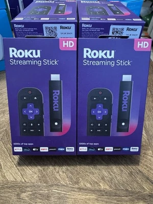 Reproductor multimedia Roku Streaming Stick HD con control remoto por voz nuevo sellado Foto 1 de 4