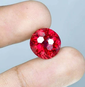 Certified Natural Flawless Burmese Red Ruby Round Cut 10.88 Ct Loose Gemstone - Picture 1 of 8