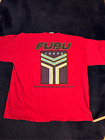 Y2K FUBU Track Racing T-shirt Czerwony Hip Hop Baggy Style rozm. XXL B20
