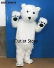 Costume de mascotte à fourrure ours polaire Halloween cosplay fête carnaval tenue de carnaval