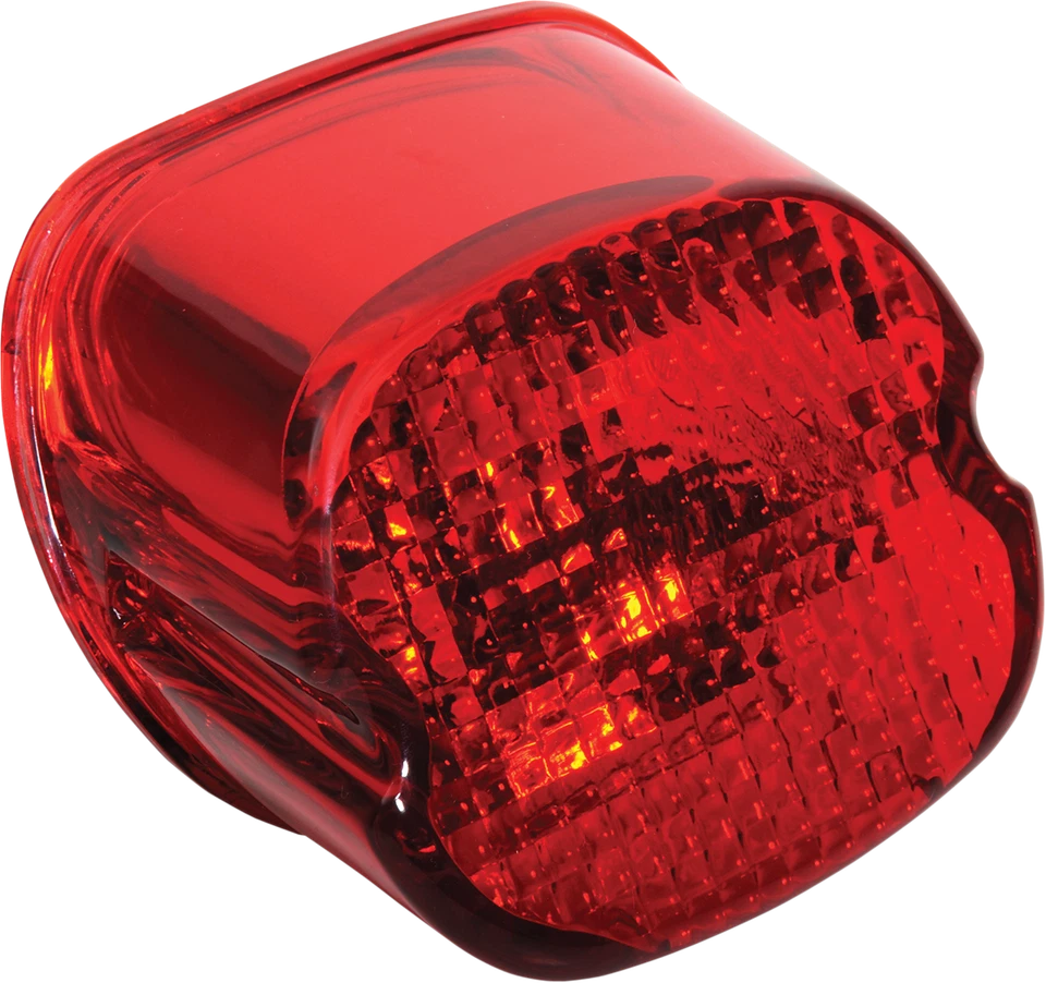 Drag Specialties Red Laydown Taillight Lens With Bottom Tag Window Harley 99-03 - Image 1 of 1