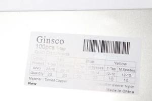 (100-Pk) Ginsco Quick Splice Self-Stripping Electrical T-tap Wire Terminals - Picture 1 of 4