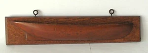 Antikes Holz Halbrumpf Boot Schiff Modell Volkskunst Maritim Maritim Maine - Bild 1 von 7