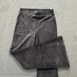Aerie Pants Groove On Velour High Waisted Flare Ribbed Boho Pull On Stretch - Picture 1 of 14
