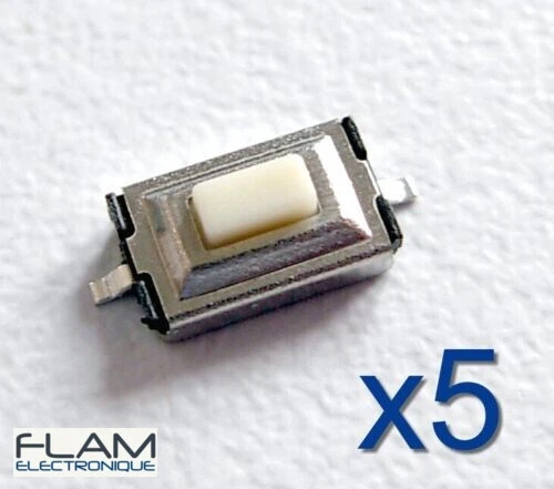 5x Micro switch rupteur 3,5 x 6 x 2,5mm Button Touch switch Contact SMD 2 pins - Photo 1/4
