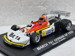 FLY A2043 March 761 German GP 1976, #9 1:32 Slot Car in Display Case
