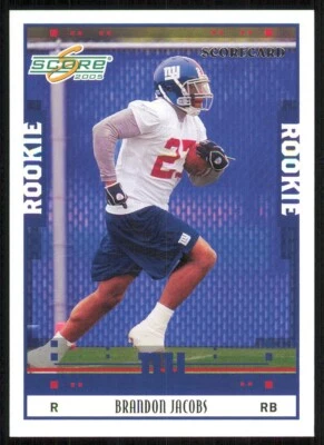 2005 Score Scorecard #379 Brandon Jacobs /599 - Image 1 of 2