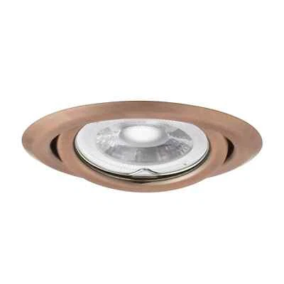 porta faretto incasso argus GX5,3 rame orientabile foro 80 mm tondo - Immagine 1 di 3