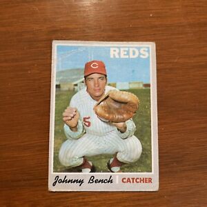 1970 TOPPS  #660 JOHNNY BENCH HI NUMBER CINCINNATI REDS!!