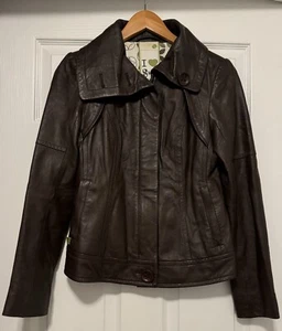 Soia & Kyo Women’s Brown Genuine Leather Jacket  Small - Picture 1 of 15