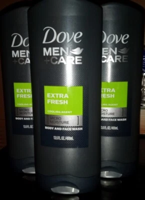 Jabón corporal 3 Dove Men-Care extra fresco 13,5 oz cara y cuerpo Foto 1 de 3