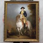 Hand Painted Old Master-Art Antique Oil Painting Portrait Aga Horse On Canvas