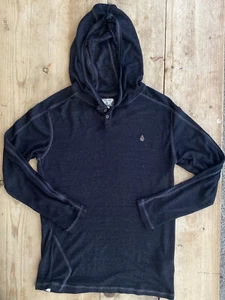 Volcom Youth Boys Henley Hoodie XL 14Y Charcoal Gray Fits Like Adult Small. - Picture 1 of 7