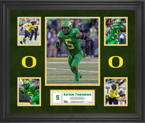 Kayvon Thibodeaux Oregon Ducks Framed 5-Photo Collage Cover