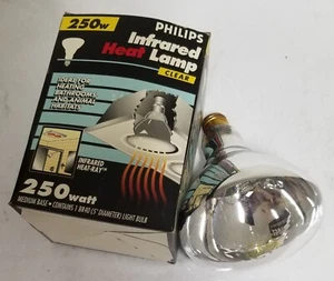 PHILIPS 250-Watt BR40 Heat Lamp Clear Flood Light Bulb - Picture 1 of 4