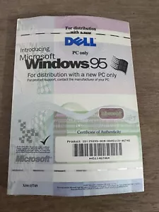 DELL Windows 95 Manual with Certificate of Authenticity COA W/CD AND FD Sealed - Picture 1 of 2
