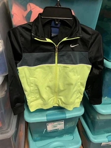 Nike Tricot Active Jacket NEON VOLT/GREY/BLACK Boys Sz 5 - Picture 1 of 5