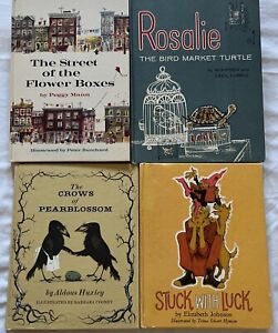 4 Vintage Children’s Weekly Reader Books Rosalie, Stuck with Luck, Crows  & More