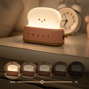 Toast LED Nachtlicht Nachtlampe Dimmbar Atmosphärenlicht Kinder Nachttischlampe - Bild 1 von 12