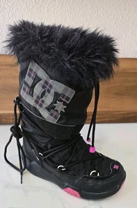 DC CHALET Snowboots Kids Boots M Black Size 3K/4K - Picture 1 of 6