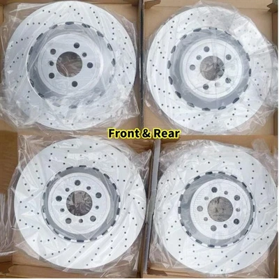 4x Rotores de disco de freno delanteros y traseros ventilados y perforados para BMW M5 M6 F06 F10 F12 F13 Foto 1 de 4