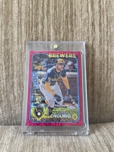 2024 Topps cromo #161 Jackson Chourio magenta moteado refractor/350 novato radiocontrol - Imagen 1 de 2