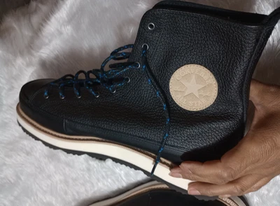 Nueva Bota Converse Chuck Taylor Artesanal Cuero Alta Para Hombre Talla 11.5 Negra Foto 1 de 4