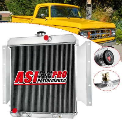 3-Row Aluminum Radiator Fits 1961-1969 Dodge D100 Series Pickup NEW - Image 1 of 4