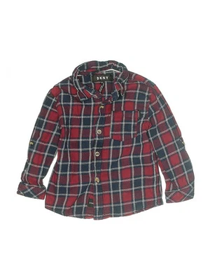 DKNY Boys Red Long Sleeve Button-Down Shirt 2T - Image 1 of 2