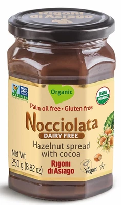 Rigoni di Asiago Spread Avellana y Cacao Orgánico Libre de Lácteos, 9.52 OZ Foto 1 de 4