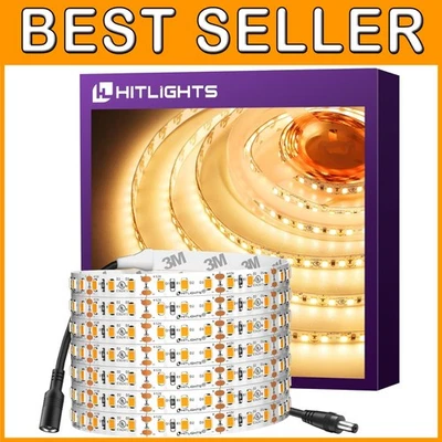 Warm White LED Strip Lights 3000K, 16.4ft Tape Light - Image 1 of 4